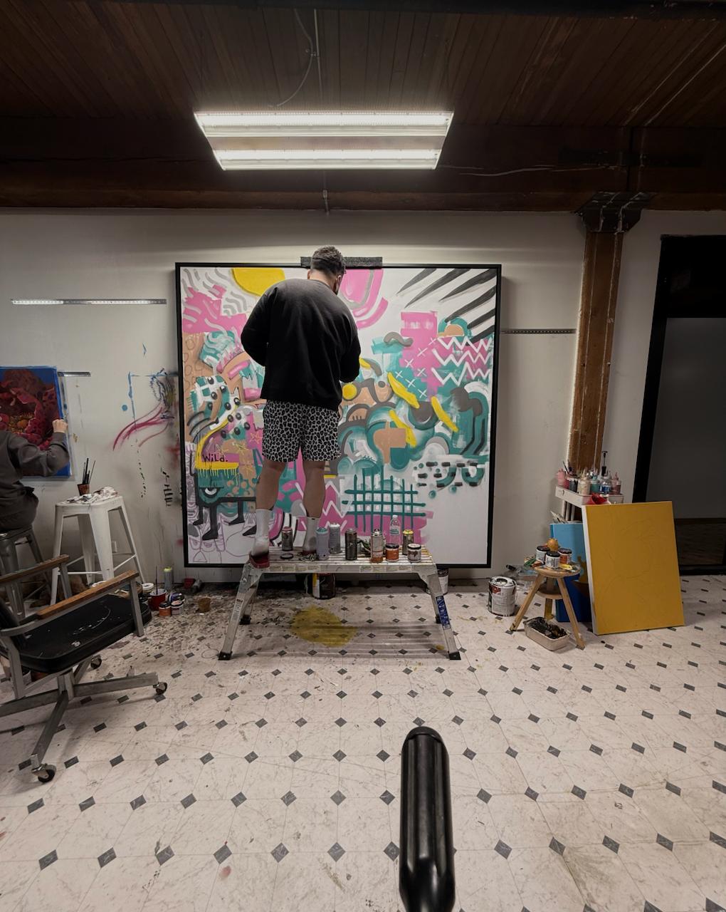 JC Rivera in studio
